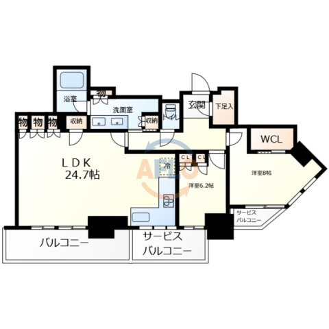 グランドメゾン上町台レジデンスタワーの間取り|グランドメゾン上町台レジデンスタワー　間取り