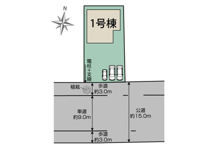 【区画図】 | Blooming Garden羽生市南羽生1丁目 | 現況と異なる場合は現況優先とさせていただきます
