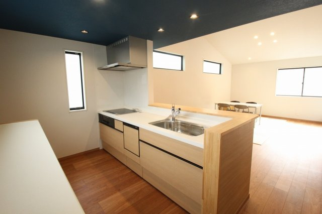 南国市里改田　新築戸建【2階リビング】のキッチン|システムキッチン