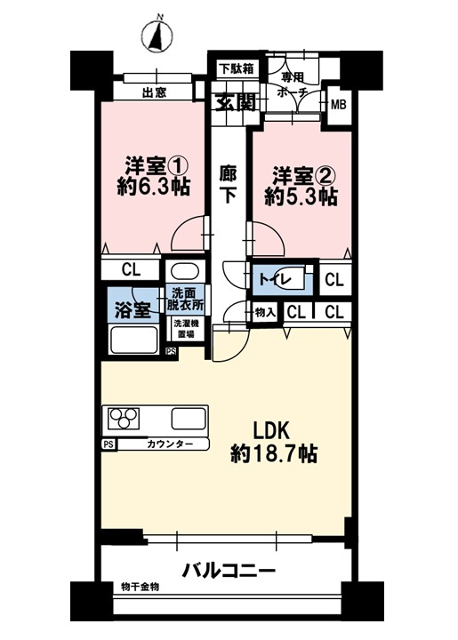 ファミール京橋アクアウィズの間取り|間取図