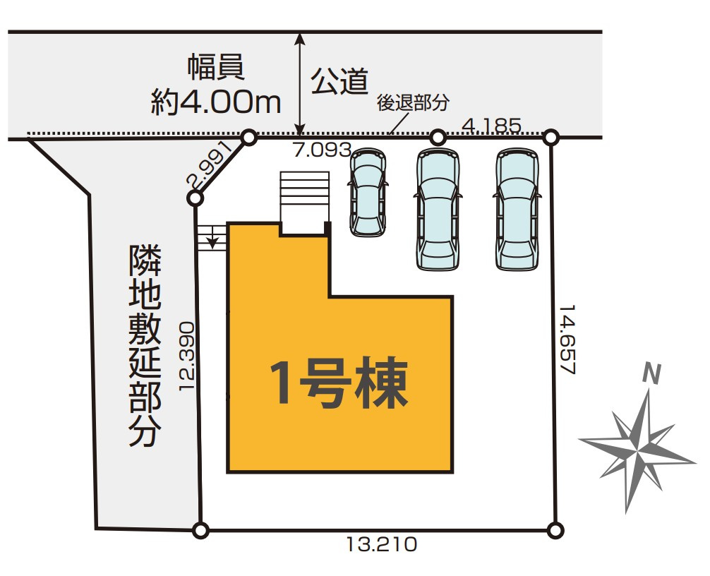 水戸市吉沢町３期　新築戸建の区画図