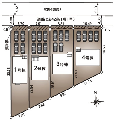 【区画図】 | 浜松市中央区豊町 2期 新築一戸建て 3号棟 | 3号棟の区画図です