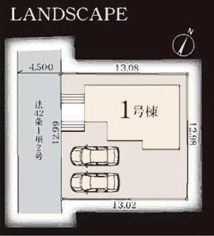 瀬谷区下瀬谷3丁目新築分譲住宅/敷地面積50坪以上/4LDK/カースペース2台/スーパー近くの区画図