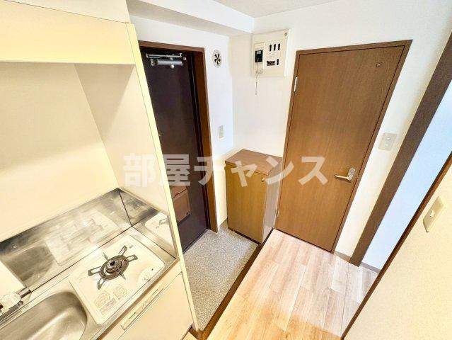 万宝マンションの玄関