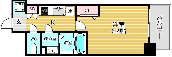 Alivis福島海老江の間取り