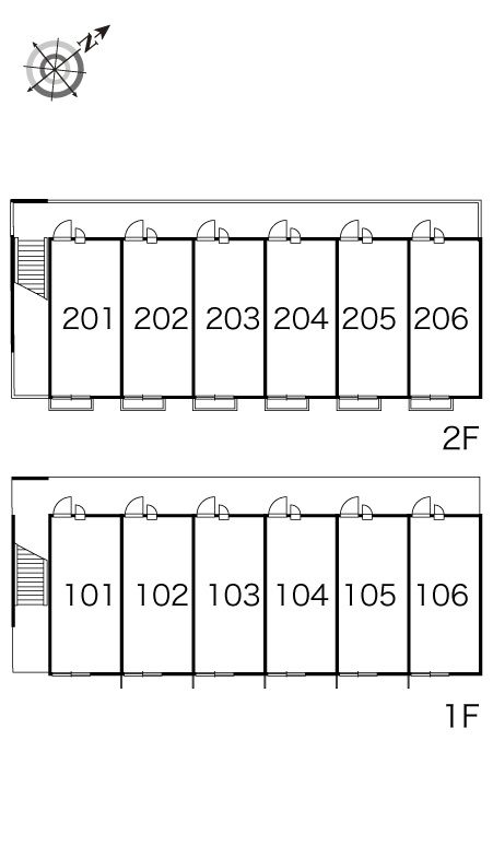 レオパレスふじしろの区画図