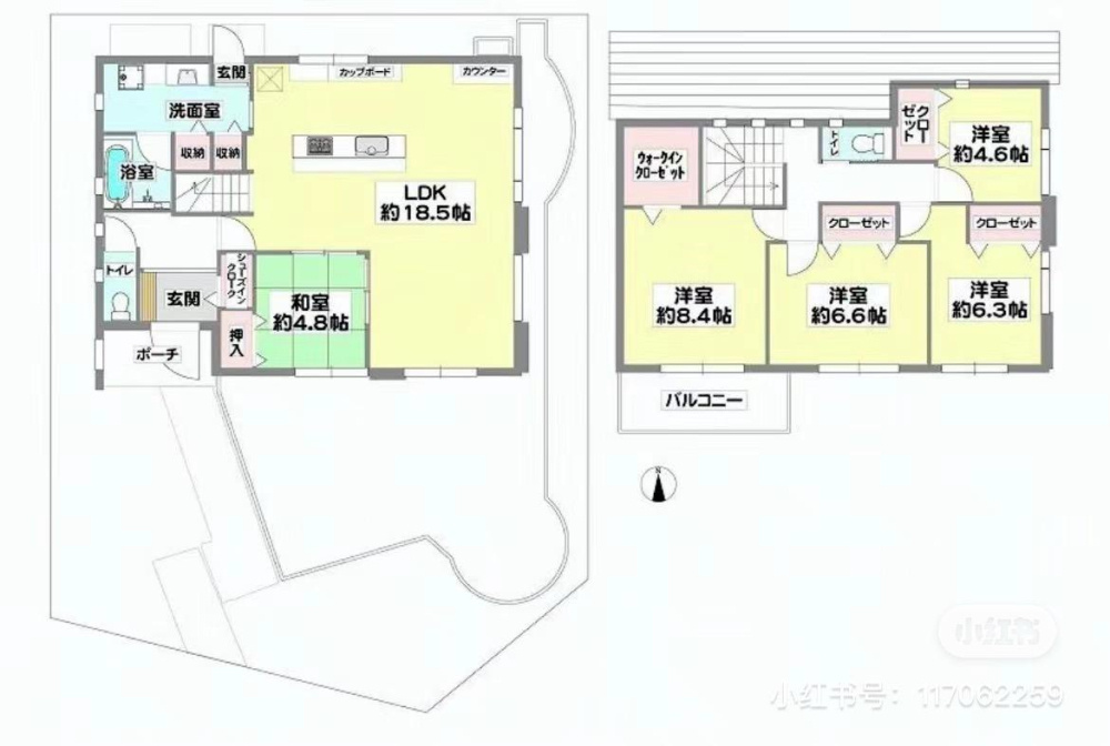 芦屋市涼風町の間取り