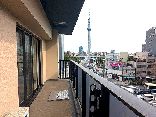 SEASON FLATS浅草六丁目の展望|5F、バルコニーからスカイツリー隅田川花火見えます