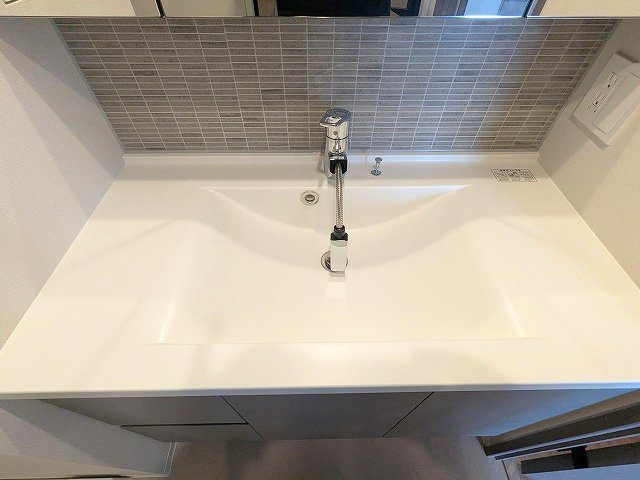 SEASON FLATS浅草六丁目の設備|トイレと独立した洗面脱衣室のハンドシャワー付洗面台