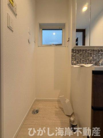 茅ヶ崎市松が丘1丁目　新築戸建　全9棟のランドリースペース|洗濯機置場