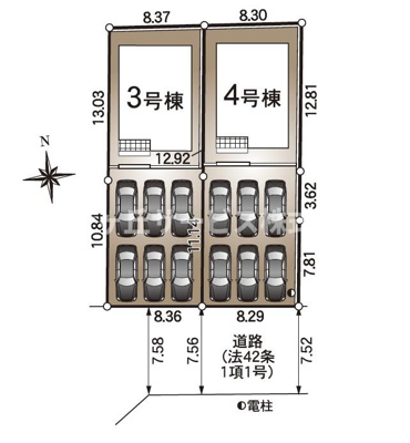 【区画図】 | 浜松市浜名区引佐町井伊谷 2期 新築一戸建て 4号棟 | 4号棟の区画図です