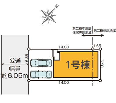 【区画図】 | 静岡市駿河区高松2丁目 新築一戸建て | 区画図です