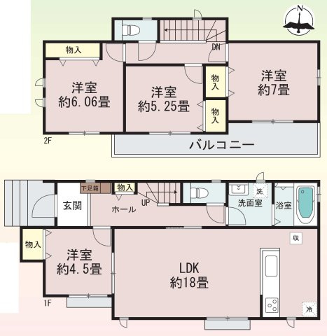 【横浜市旭区今宿1丁目4-1新築戸建て】★仲介手数料無料★（中沢小学校・旭中学校）の間取り
