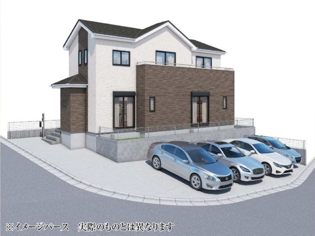 【横浜市旭区今宿1丁目4-1新築戸建て】★仲介手数料無料★（中沢小学校・旭中学校）の外観パース