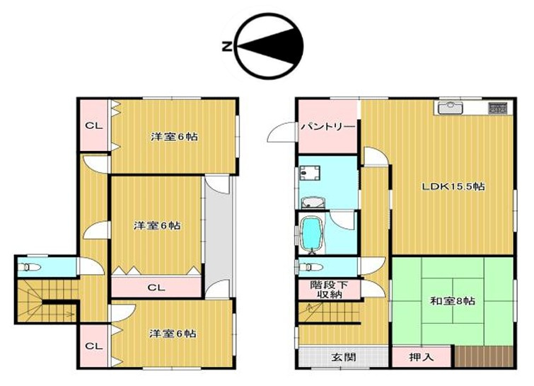 太田市茂木町　中古住宅の間取り