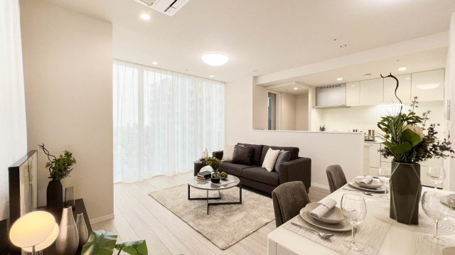 ワールドシティタワーズの居間・リビング|おしゃれな居間です