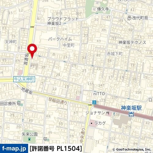 フリーディオ神楽坂の地図