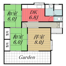 【間取り】 | 茂原市上太田平屋