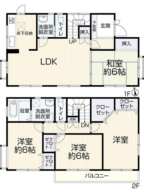 【仲介手数料無料／瀬戸市】瀬戸市西山町1丁目72-6　再生住宅の間取り