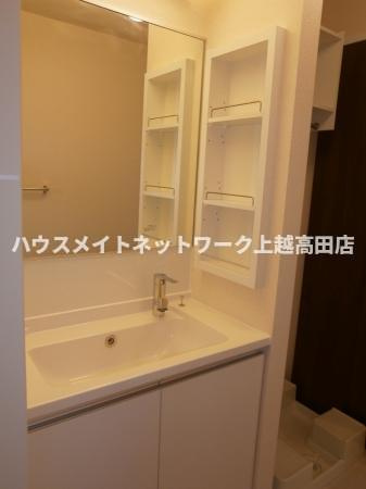 メゾンアルカンシェル　Ａ棟の洗面所|シャワー洗面