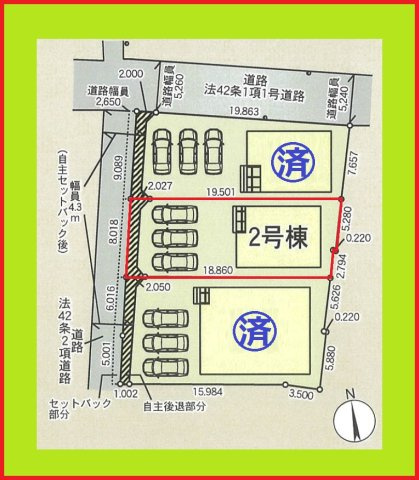 あま市古道屋敷の新築一戸建の区画図|◇２号棟◇