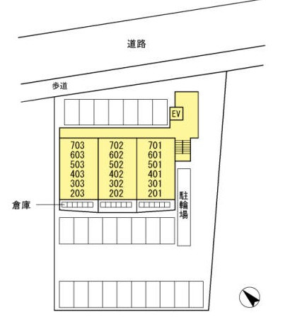 ロイヤルビュー新広の区画図