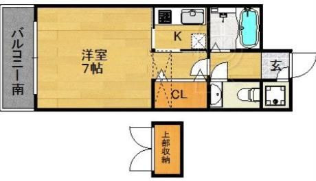 エステートモア天神スタジオの間取り