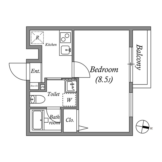 THE　CITY　RESIDENCE　京都西大路の間取り