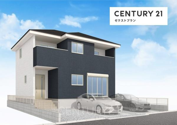 本庄市本庄2期 1号棟の外観|イメージパース※実際の色と異なる場合があります。