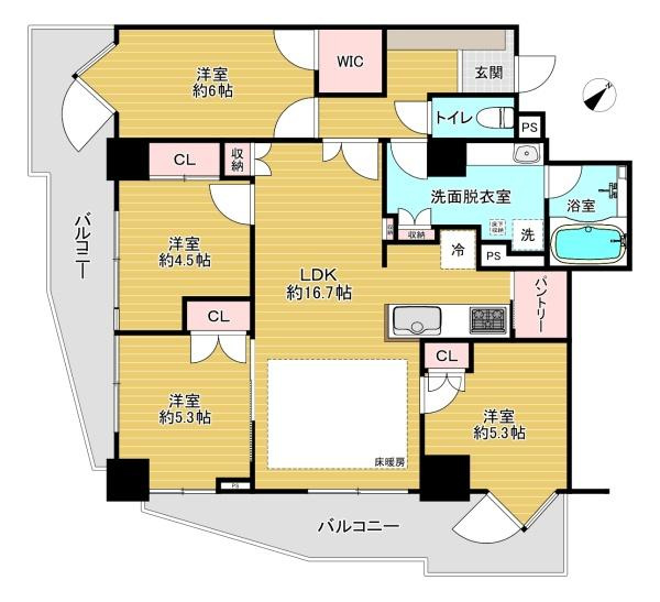 【間取り】 | ファミール守口駅前エアーズタワー