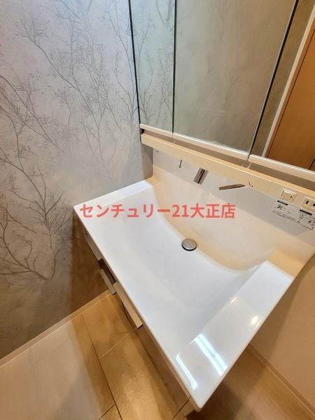 此花区伝法3丁目中古戸建の独立洗面台