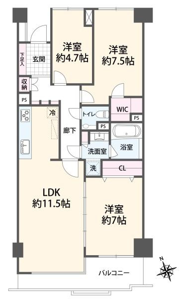 藤和江ノ島ホームズステージ2の間取り