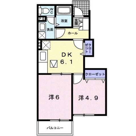 ピネストピア伊形の間取り