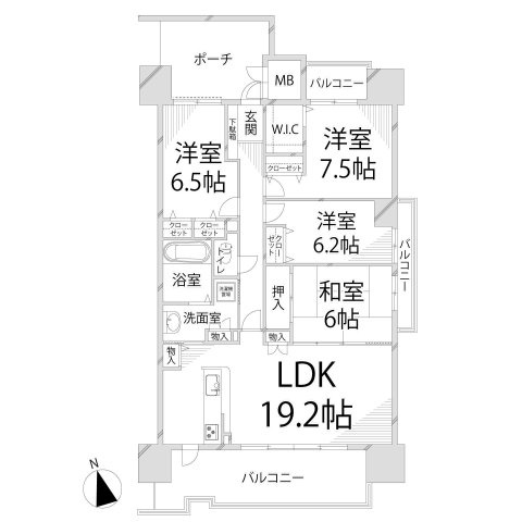 パレ・ロワイヤル栗山公園の間取り