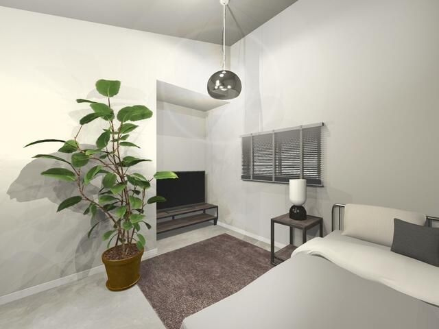 金田町ガレージハウスの居間・リビング