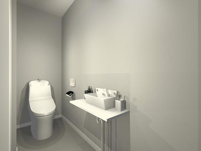 金田町ガレージハウスのトイレ