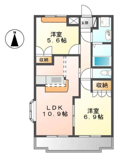 ストークコーポ大津茂の間取り