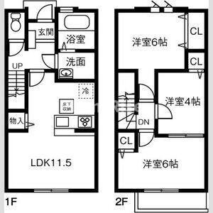 MAISONETTE LAND 込野 Cの間取り