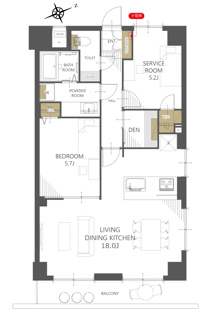 【間取り】レジデンシャル南流山ガーデンテラス 