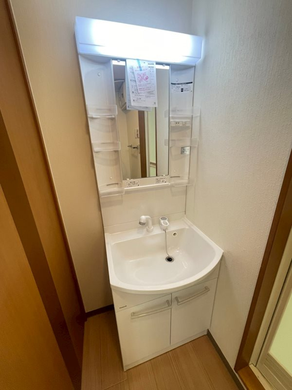 リバパレス靭公園の洗面所|広い洗面スペース