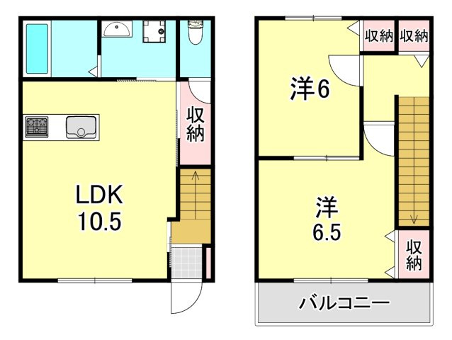 テラス 神戸市東灘区西岡本４丁目の間取り