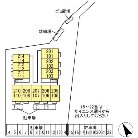 ダイヤファーストS.Aveの区画図