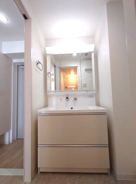 リアレクト白壁の洗面所