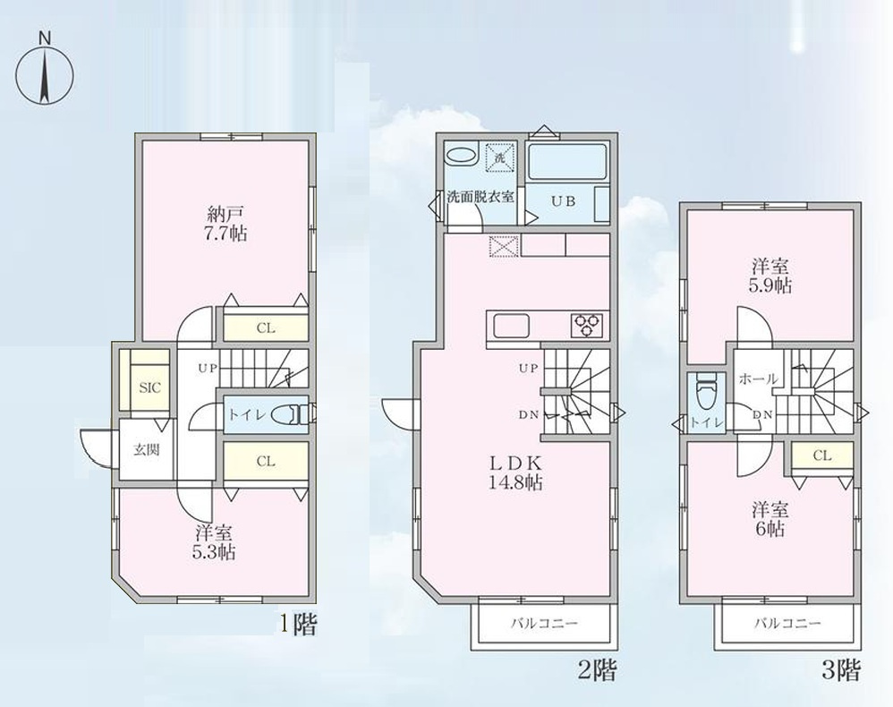 新築戸建　西戸部町の間取り