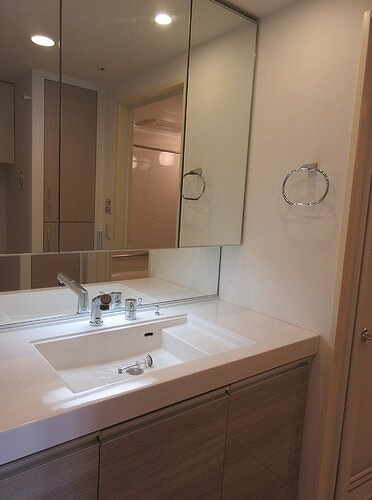 ライオンズ千葉寺ステーションフロントレジデンスの洗面所|洗面台　※2025年3月撮影