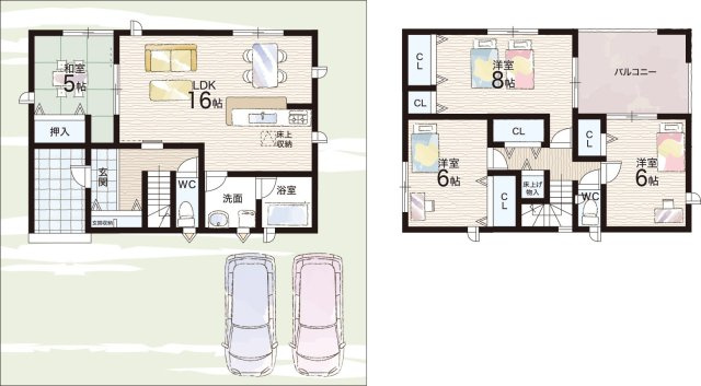 ★29(土)30(日)現地見学可能！★東近江市五個荘清水鼻町　ラスト1邸の間取り|1号地