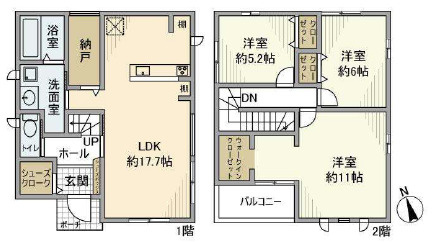 【間取り】 | 東矢倉2丁目戸建
