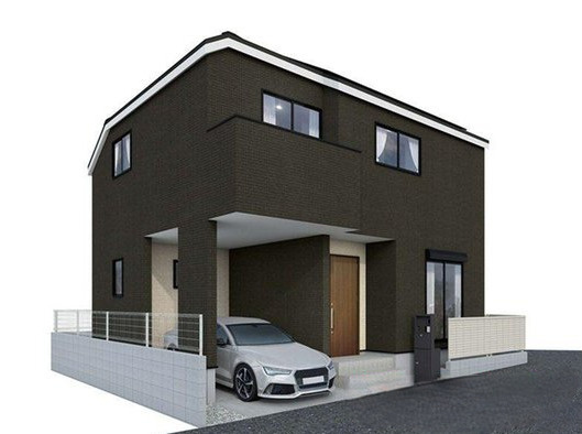 練馬区東大泉7丁目　東南角地　快適省エネ邸宅の外観パース