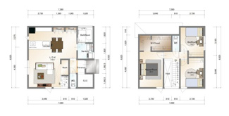 【参考プラン】 | 宇治市宇治野神2期　売土地　建築条件付き | 自由設計になりますので設計士と直接お話していただきオンリーワンのおうちづくりが可能です！需要の多いランドリールームも実現可能です。一緒に楽しくお家づくりをしていきましょう！