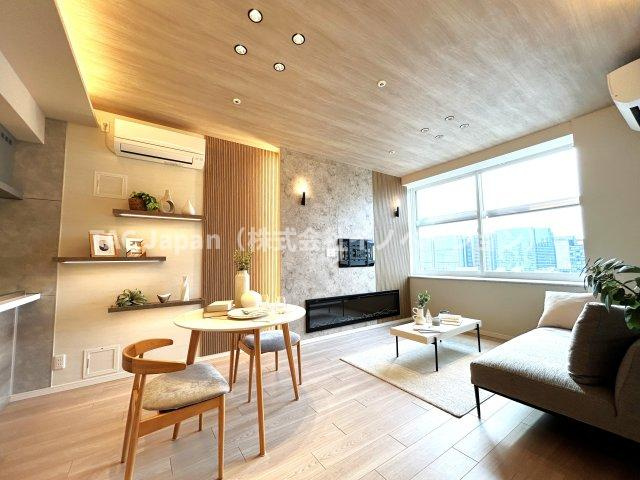 東京シーサウスブランファーレの居間・リビング|動線が上手く考えられており、きっちりとキッチン、ダイニング、リビングと分けられるお部屋のつくりとなっております。